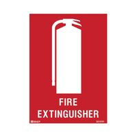 FIRE EXTINGUISHER MED STICKER 9X12.5CM