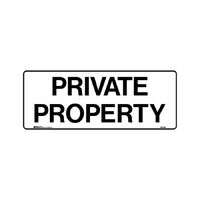 PRIVATE PROPERTY - BLACK AND WHITE POLY SIGNAGE