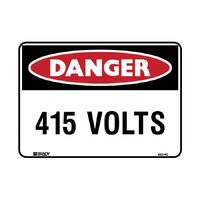 DANGER 415 VOLTS - EXTRA LARGE METAL SIGN