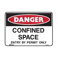 DANGER CONFINED SPACE ENTRY BY PERMIT ONLY - EXTRA LARGE SIGN
