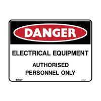 DANGER ELECRTICAL EQUIPTMENT AUTHORISED PERSONAL ONLY - METAL
