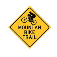 KEEP OUT TRAIL BIKES AHEAD - METAL SIGNAGE