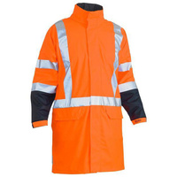 Bisley X Taped Hi Vis TTMC Stretch PU Rain Coat