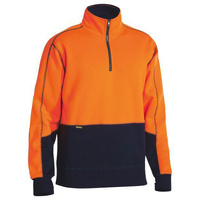 Bisley Hi Vis Fleece 1/4 Zip Pullover