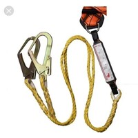 B-Safe Rope Lanyard Shock Absorbing 2mt With Double Action Hook And Scaffold Hook BL02122HD