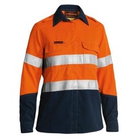 Bisley TenCate Tecasafe Plus 700 Women's Taped Hi Vis FR Vented Shirt