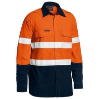 Bisley TenCate Tecasafe Plus 480 Taped Hi Vis Lightweight FR Vented Shirt