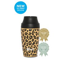Cheeki 350ml Insulated Coffee Mug Leopard