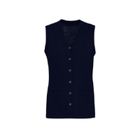 Biz Care Womens Button Front Knit Vest