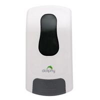 Dolphy manual multi compatible abs soap-sanitiser dispenser 1000ml - white