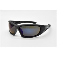 Eyres by Shamir BERCY Matt & Shiny Black Frame Polarised Grey Blue Mirror Lens Safety Glasses