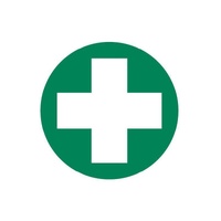 First Aid Cross Only Decal 50mm diameter