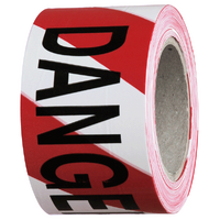 Husky Tape 16x Pack 560 Barrier Warning Tape Red/White Danger 75mm x 100m