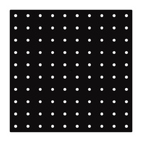 Pegboard Panel 252x252mm - BLACK - Pack of 2 Panels