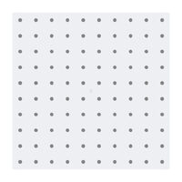 Pegboard Panel 252x252mm - WHITE - Pack of 2 Panels