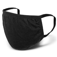 500x Black Cotton Reusable Face Masks