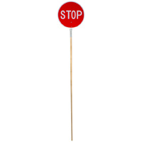Stop/Slow Sign timber handle 1.9m