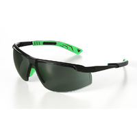 5X8 Safety Glasses Gun Metal Frame Smoke AS/AF Lens 10x Pack