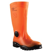 Stimela 'Commander' Gumboot with Safety Toe & Midsole Orange