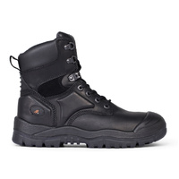 Mongrel High Leg Lace Up Safety Boot with Scuff Cap Black