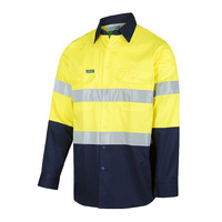 WORKIT Hi-Vis 2 Tone Vented Regular Weight Taped Shirt