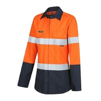 WORKIT Fire Resistant PPE1 Womens FR Inherent 155gsm Lightweight Taped Shirt