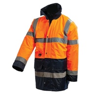 WORKIT Hi-Vis 2 Tone 3/4 Length Wet Weather Taped Jacket