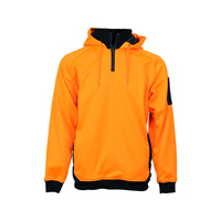 WORKIT Hi-Vis 2 Tone 1/4 Zip Tech Fleece Hoodie