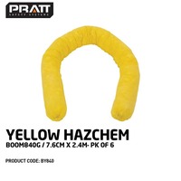 Yellow Hazchem Boom 840g / 7.6cm X 2.4m- Pack of 6