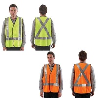 Fluro X Back Safety Vest Day/Night Use 5 Pack