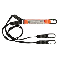 Elite Double Leg Shock Absorbing Webbing Lanyard with Hardware KS X3