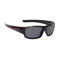 Ugly Fish PK255 Shiny Black Frame Smoke Lens Fashion Sunglasses