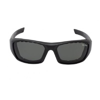 Bullet polarised safety sunglasses rsp303  - matt black frame/smoke lens