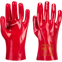 PVC Gauntlet 27cm Red XL Regular