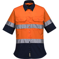 Prime Mover Ladies 2 Tone Regular Weight Short Sleeve Shirt with Tape