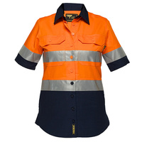 Prime Mover Ladies 2 Tone Lightweight Short Sleeve Shirt with Tape