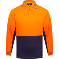 Prime Mover Long Sleeve Micro Mesh Polo