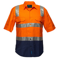 Prime Mover Hi-Vis Two Tone Regular Weight Shirt with Tape Over Shoulder