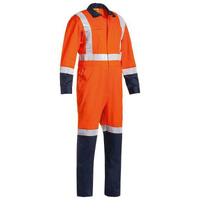Bisley Taped TTMC Hi Vis Lightweight Drill Coverall