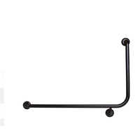 Dolphy safety wall mount grab rail (left) stainless steel 600 x 950 mm -  black