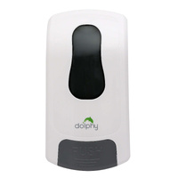 Dolphy manual multi compatible abs soap-sanitiser dispenser 1000ml - white