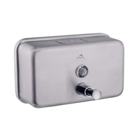 Dolphy manual stainless steel liquid soap dispenser 1200ml - silver