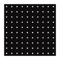 Pegboard Panel 252x252mm - BLACK - Pack of 2 Panels
