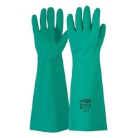 45cm Green Nitrile Gauntlet Gloves 12 Pack