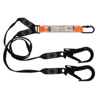 Elite Double Leg Shock Absorbing Webbing Lanyard with Hardware KS & ST X2