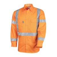 TRU Workwear Lightweight NSW Rail Vented Hi-Vis Drill Shirt with Reflective Tape