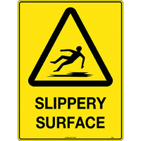Caution Slippery Surface Safety Sign 300x225mm Poly