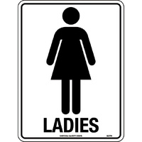 Ladies Toilet Sign 300x225mm Poly