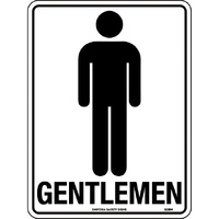 Gentlemen Toilet Sign 300x225mm Poly