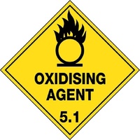 Oxidising Agent 5.1 Hazchem Sign 270x270mm Poly